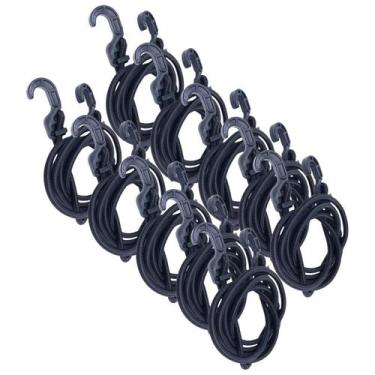 Imagem de Kit 10 Extensor Corda Elástico 1,5M Gancho Plástico Amarrar Carga Baga