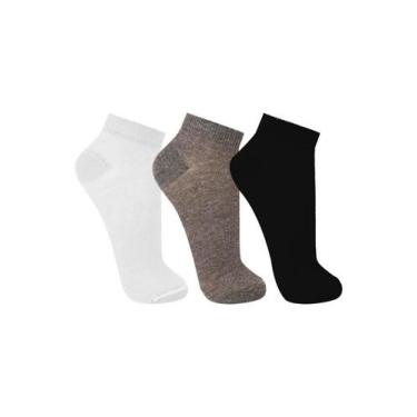 Imagem de Kit/3 Meia Soquete Trifil T06606 Feminina Invisível Algodão T. 35/38, 