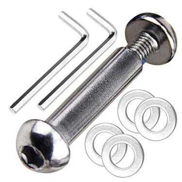 Imagem de OTFAITP M8 8mm x 8.8 Grau Eixo de Aço Carbono Allen Parafuso Conjunto para Frente Traseira 2 3 4 Rodas Stunt Scooter Traço Adolescente/Adulto Kick Scooter-800+lb Capacidade (33mm)