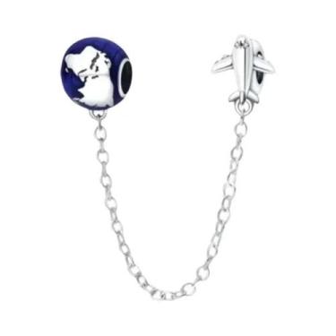 Imagem de Corrente de Prata 925 com Pingente Trevo - Para Pulseiras Pandora, B15