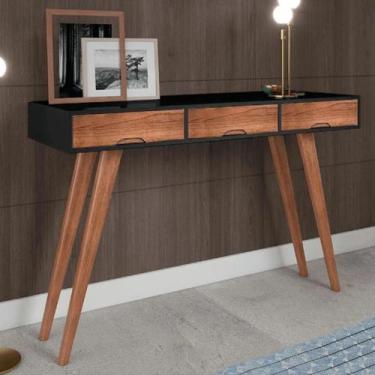 Imagem de Aparador Decorativo 3 Gavetas 1,20m Laqueado Preto - Luka Decor