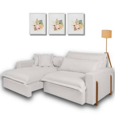 Imagem de  Sofá Retrátil e Reclinável Dubai com Molas Ensacadas, 1,90m.