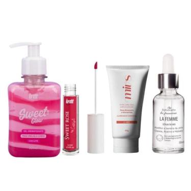 Imagem de Gel Beijável Sweet Glow e Linp Tint Clareador Sérum íntimo - Intt