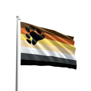 Imagem de Bandeira Bear Urso LGBTQIA+ 147x88cm Oxford 100% Poliéster - PRESENTE-