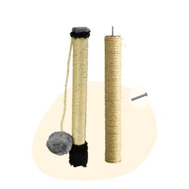 Imagem de Kit Postes Arranhador Gato Sisal e Brinquedo para Reposição 1 metro - 