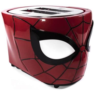 Imagem de Torradeira 2 Fatias com Tema Marvel Homem-Aranha, Bandeja de Migalhas Removível e Livre de BPA, 110V 900W, Uncanny Brands, Vermelha