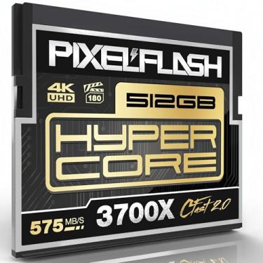 Imagem de Cartão de memória PixelFlash HyperCore CFast 2.0 de 512 GB, velocidade de 3600 x, 560 MB/s SATA3 VPG-130 CFast compatível com câmeras de vídeo e fotografia cinematográficas DSLR testadas em