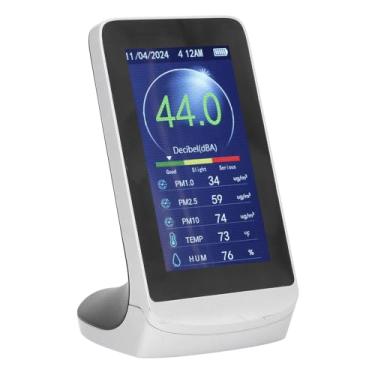 Imagem de Decibel Medidor de Parede de Parede de Parede de Som Leitores de Temperatura Umidade PM 2.5 Design Compacto do Detector para o Estúdio de Sala de Aula de Escritório Em Casa