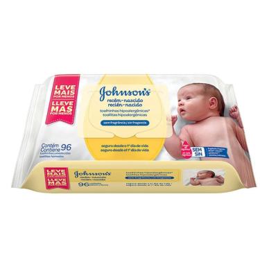 Imagem de Lenço umedecido JOHNSON'S recém nascido com 96 unidades