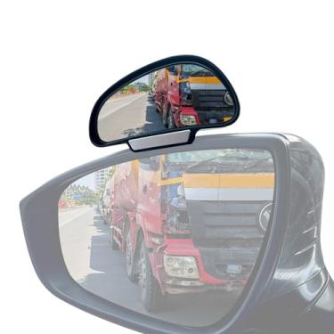 Imagem de jose2015 Espelhos de ponto cego, espelho de ponto cego para carros à esquerda, espelho retrovisor lateral de grande angular ajustável universal de vidro HD para estacionamento auxiliar de segurança