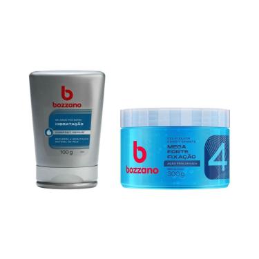 Imagem de Kit Bozzano Gel Fixador Azul + Gel Pos Barba Hidratação