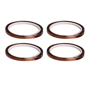 Imagem de Fita Adesiva Térmica, 4 Rolos de 0,5 Cm X 33 M, Resistente a Altas Temperaturas, Fita Isolante de Sublimação, Fita Térmica de Transferência de Calor para Produtos