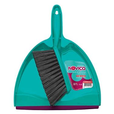 Imagem de Noviça - Pá para Lixo CliPá com Escova Plástica, Cor Sortida (Tiffany ou Cereja), Bettanin