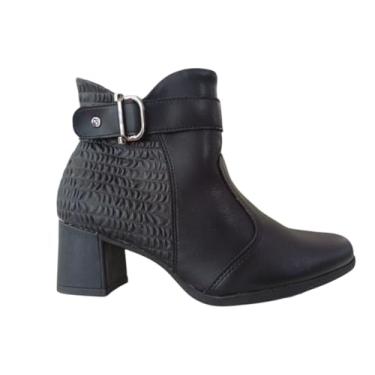 Imagem de Bota Piccadilly Feminino Cano Curto 654036 Preto Cor:Preto;Tamanho:37