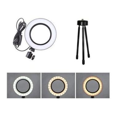 Imagem de Ring Light De Mesa Iluminador De Led Tripé 6 Polegadas 16cm - WCAN