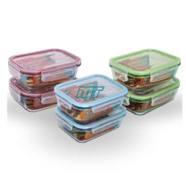 Imagem de Conjunto 6 Potes Vidro Hermético Marmita Mantimentos 1040ml - Ecos