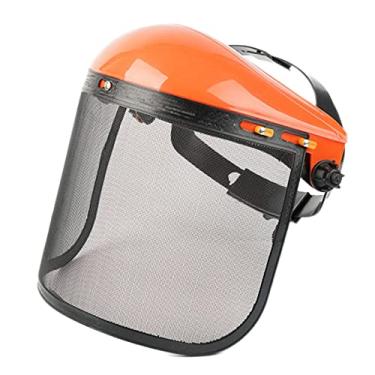 Imagem de kowaku Capacete Florestal, Tamanho Do Capacete de Proteção Ajustável com Viseira Serviços Pesados para Serragem Elétrica Cortador de Toras Florestal Aparador - Orange Caps