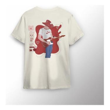 Imagem de Camisa Casual Estampada Com Cantor Jão Super, Algodão - Lobo Sete, Off