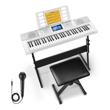Imagem de Piano de teclado Donner DEK-610S 61 teclas com suporte, banqueta e mic