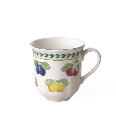 Imagem de Villeroy & Boch Caneca jumbo French Garden Fleurence, 425 g, porcelana premium, branca/colorida
