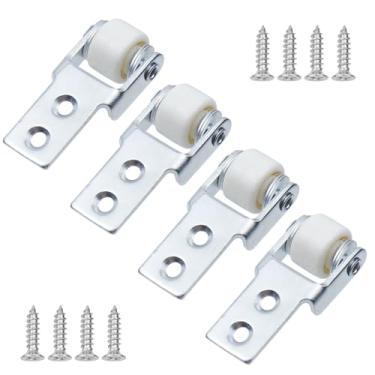 Imagem de LC LICTOP Roda de nylon de 1,5 cm para móveis deslizantes, portas, gavetas, gavetas, janelas, trilhos, rolo, ferragens, branco, 4 peças