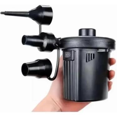 Imagem de Bomba De Ar Elétrica Encher Colchão Boia Piscina Bomba Pneumática 12V Bicos Bivolt