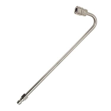 Imagem de Fenteer Haste de limpeza de calhas para lavadora de alta pressão, extensão de haste, acessório para lavagem de carros, 340mm U Shaped