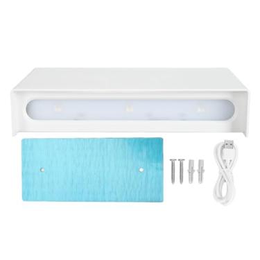 Imagem de Luminária de Parede LED Type C Recarregável Sem Fio Lâmpada de Parede Controle de Toque Brilho Ajustável para Corredor e Quarto (Branco)