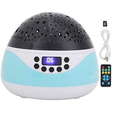 Imagem de VOMEKO Night Light for Kids, Remote Control Night Light Led Digital Display Night Light Projector com música para Kid (Blue)