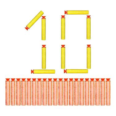 Imagem de Kit 10 Dardos com Ventosas Refil Compatível com Lançadores Estilo Nerf