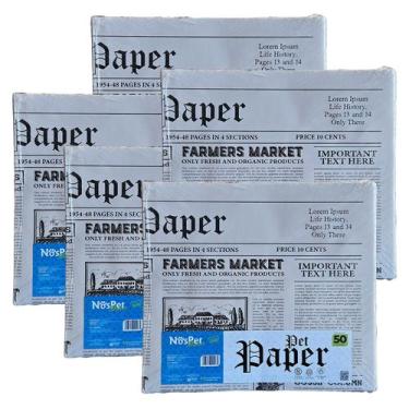 Imagem de Jornal Pet Tapete Higiênico Biodegradável 64x68cm 250 Folhas - NOSPET
