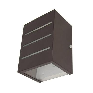 Imagem de Arandela 2 Focos C/ 3 Frisos Externa Parede Muro Cor:Marrom