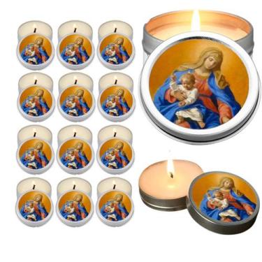 Imagem de 10 Velas Aromaticas Lembrancinhas São Bento na Latinha Decoração Casa 