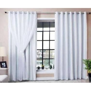 Imagem de Cortina Blackout Com Voil Gelo 6.00 X 2.60 - Vigui