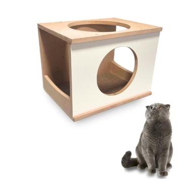 Imagem de Nicho Para Gato 1pç Montado Acompanha Kit Fixação Casa para Gato Frent