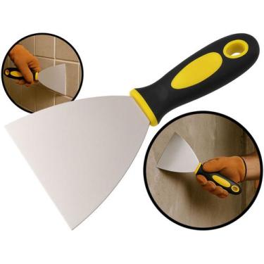 Imagem de Espátula Inox Gesseiro Pintor Construção Aplicar Remover Massa Corrida