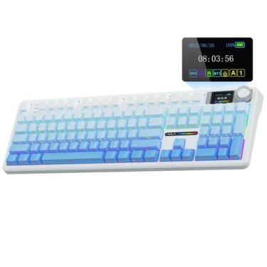 Imagem de Teclado mecânico sem fio AULA F108 PRO com bateria de 8000mAh