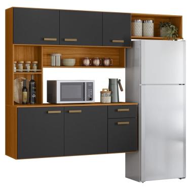 Imagem de Cozinha Suspensa Lilian Freijó UV/Grafite Acetinado Z44     - Mpozenato