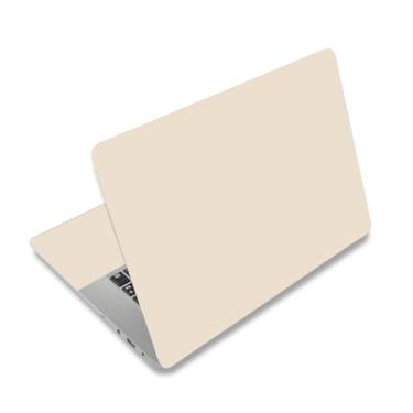 Imagem de NXZGO Adesivo de laptop 12,1 13 13,3 14 15 15,4 15,4 15,6 polegadas, adesivos de netbook fofos para notebook, capa decorativa universal de vinil de cor sólida, protetor de arte à prova d'água I bege