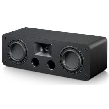 Imagem de Saiyin Alto-falante de canal central, woofers duplos de 10 cm e tweeter de seda, transparente para diálogo de home theater, passivo, montável na parede, individual