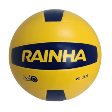 Imagem de Bola de Vôlei Profissional Rainha 3.5 Amarela e Azul – Superfície Lisa, Oficial, Leve e Resistente para Quadra, Praia, Jogos, Treinos e Lazer