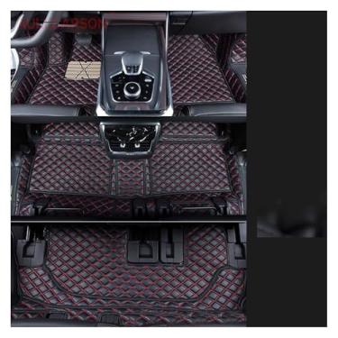 Imagem de Tapetes automotivos compatíveis com Tiggo 8 Pro MAX 2023-2024, almofadas personalizadas para os pés, carpete de salão com cobertura total, acessórios para interior, 7 assentos(Red Single layer)