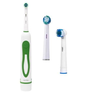 Imagem de Escova Eletrica Dental Adulto Infantil com Refil Verde Rotativa