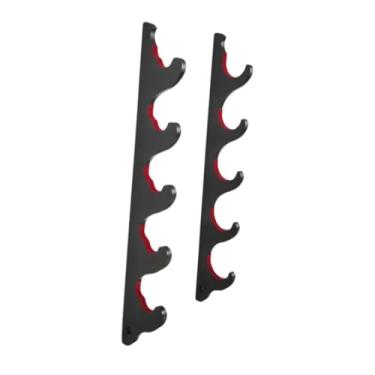 Imagem de UGPLM Suporte para taco de beisebol montado na parede, suporte horizontal multifuncional para exposição de acessórios de colecionadores e para taco de, 5 Níveis