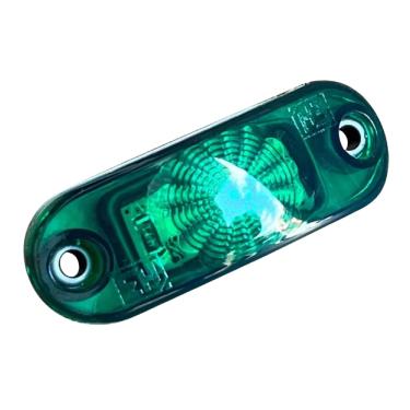 Imagem de Lanterna Delimitadora Verde Led 12v 24v Caminhão Baú