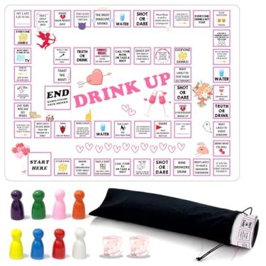 Imagem de Galentines Party Games for Adults Drinking Board Set, Rubber Mat Board Game for Boys and Girls, Interactive Drinking Games for Valentine's Day, Friends Party, Family Parties Game, 2 8 Players, 21+