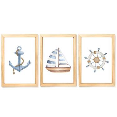 Imagem de Quadro Quarto Infantil Marinheiro Náutico Barco Aquarela - Creative Ca