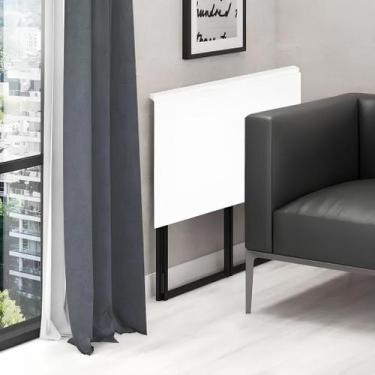 Imagem de Mesa Dobrável Escrivaninha Home Office Industrial Aço Preto - Web Offi