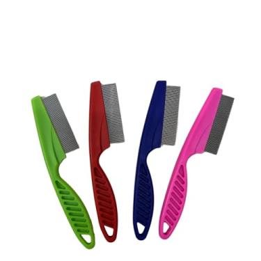 Imagem de Pente Tira Pulgas Para Cães Com Pelo Longo E Gatos Pente Fino Removedor De Pelos Tira Ramela Escova Anti Pulgas E Carrapatos Para Pets Escova Spitz Lulu Da Pomerania Lhasa (Pente Para Pelo Curto)