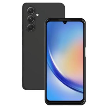 Imagem de Capa Capinha Case Anti Schok Slim Aveludada Preta Compatível Samsung Galaxy A34